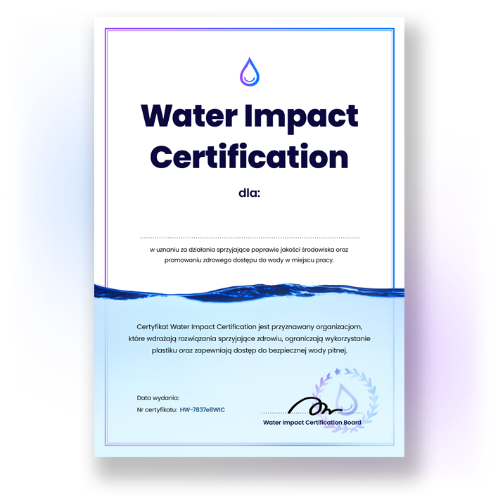 Water Impact Certification